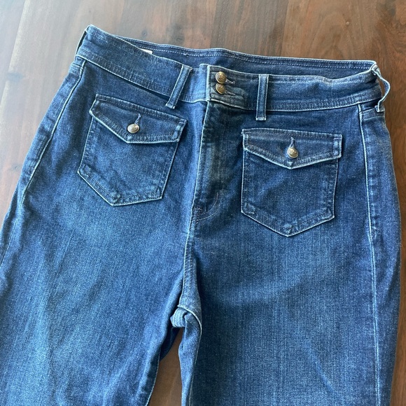 Gap 70’s Flare High Rise Dark Indigo size 31 - Picture 5 of 7
